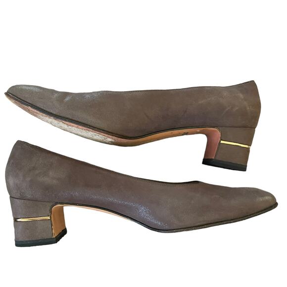 Salvatore Ferragamo Brown Block Heels Size 8.5 - Picture 7 of 8